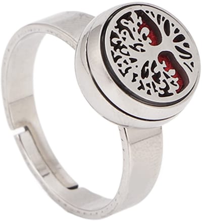 Store_9 - Aromatherapie Vingerring - Etherische Olie Verstuiver - Verstelbare Roestvrij Staal Ring - Draagbare Essentiële Olie Ring - Geschikt voor...