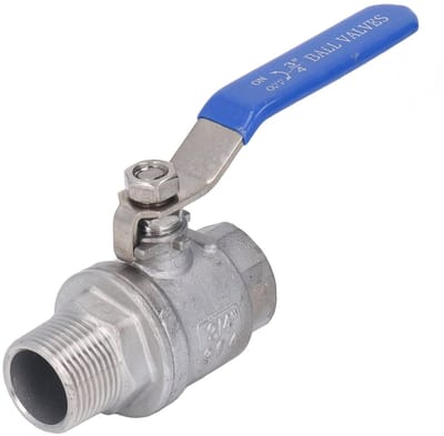Allecto - Kogelklep - RVS kogelklep - 3/4 inch formaat - voor water en olie - gasbestendig - geschikt voor leidingen - zilver