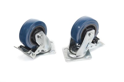 4 Stuks Profi 125 mm. Zwenkwiel met Rem
