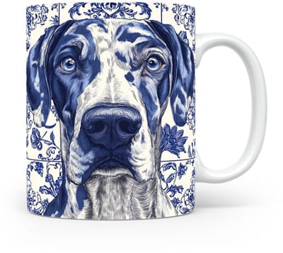 Mok Great Dane Beker voor koffie of tas voor thee, cadeau voor dierenliefhebbers, moeder, vader, collega, vriend, vriendin, kantoor, opa, oma, hond, kerst, sinterklaas, verjaardag