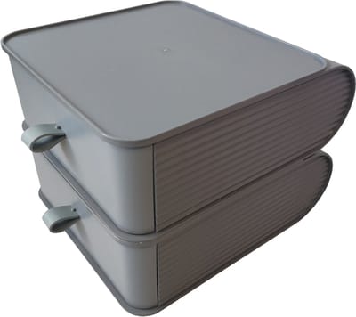 HL - Organizers - Organizer - Bakjes - Lades - opbergen - Set van 4x stuks - 194x176x73 mm ( per bakje) - Paars
