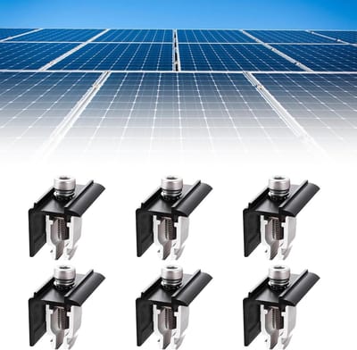 6x Eindklemmen Zonnepaneel Montagebeugels - Universeel Installatiesysteem voor Zonnepanelen Dakmontage