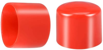 Dailygoods- Draadbeschermers Rood - PVC-Rubber - 40x40mm - 100 Stuks - Flexibel - Schokbestendig - Ideaal voor Meubelpoten - Schroefkap