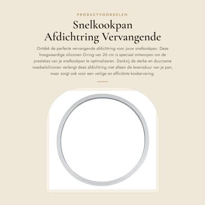 Dailygoods- Afdichtring Vervangend Accessoire - Siliconen O-ring - Duurzaam - Voedselveilig - Gemakkelijk te Reinigen - Geschikt voor Snelkookpan