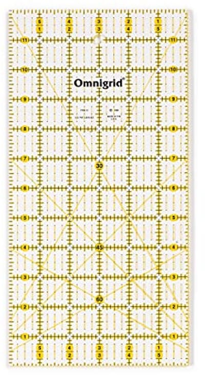 Universele Liniaal voor Quilten en Naaien - 6 x 12 Inch
