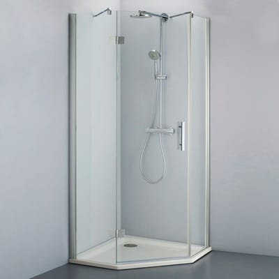 Steinkamp Lifestyle pentagonal shower 3-piece 90 x 90 cm stop left incl. easypearl EHSTFE090L