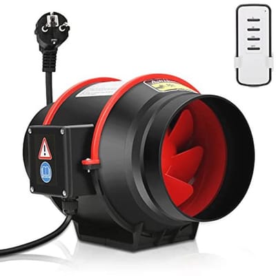 Buisventilator met Afstandsbediening - 150 mm - 540 m³/u - Inline Kanaalventilator voor Badkamer, Broeikas, Kweektent, Garage