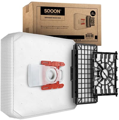 SQOON® Accessoireset geschikt voor Bosch Serie 8 In’genius – 8x G ALL Stofzuigerzakken + HEPA Uitblaasfilter + Motorfilter – Geschikt voor BGL8SIL5, BGL8X329, BGL8PRO2, BGL8PET1 en meer