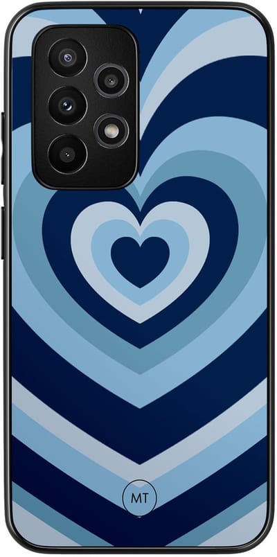 Hoesje geschikt voor Samsung Galaxy A53 - Hart blauw - TPU Hard Case Backcover - Blauw - Mooie Telefoonhoesjes