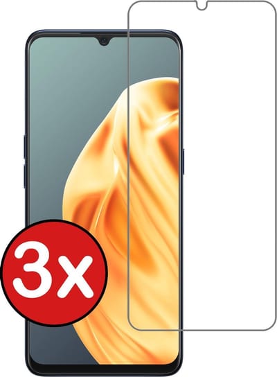 Screenprotector - 3 Stuks - Geschikt voor OPPO A91 - Extra Sterk - Beschermglas - Gehard Glas - Tempered Glass - Screen Protector