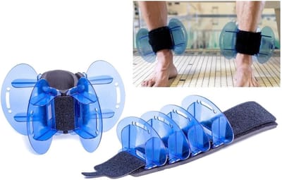 Zwemgordel - Trainingsgordel Zwembad - Zwemtraining Verbeteren - Verstelbaar Neopreen - 4 meter koord - Blauw