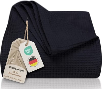 XXL Wafelpiqué Sprei 240 x 260 cm - Lichte Katoenen Deken voor Bed en Bank