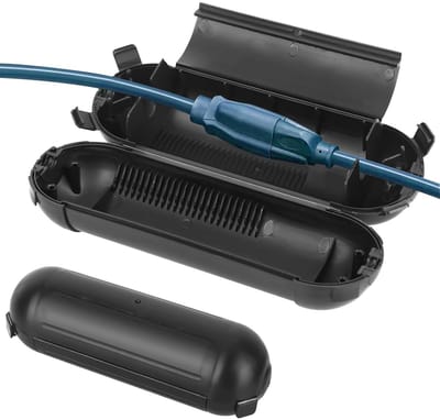 Allecta - Waterdichte Kabelbox voor buiten - IP44 - Veilige opbergbox voor stekkers - Bescherming tegen vocht en regen - Verlengkabel opbergdoos - Tuin - Elektrisch gereedschap - Vakantiedecoraties