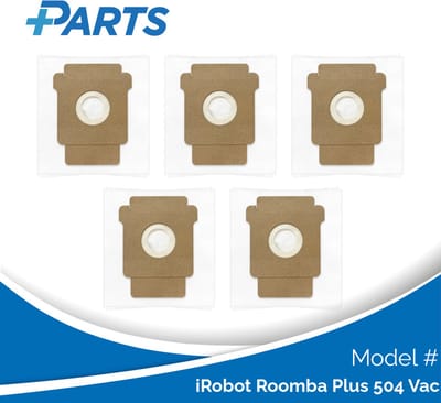 iRobot Roomba Plus 504 Vac Stofzakken (5 Stuks, Plus.Parts® alternatief voor 4849916)