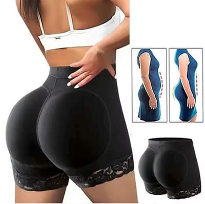 CHPN - Buttlift broekje - Butt lift onderbroek - Shapewear broek - Zwart - Billen liften - Volle billen- Butt lifter- slipje met vulling - XXL - Sexy billen - Onderbroek