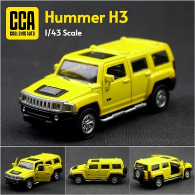 1/43 Hummer H3 SUV Sport Speelgoedauto Model Diecast Metaal Voertuig Miniatuur Pull Back Deuren Openbaar Verzameling Cadeau Voor Kinderen Kind