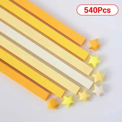 2023 Origami Sterren Papierstroken27Kleuren Vouwpapier Kleurrijk Dubbelzijdig Geluksster Origami DIY Handwerk Maak Huisdecoratie beige