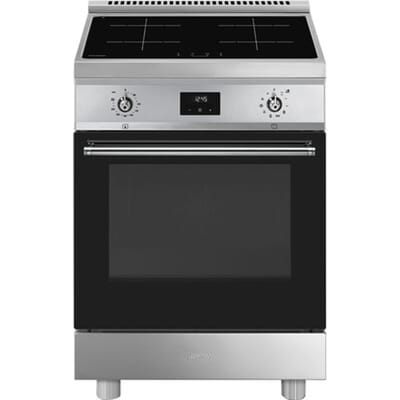 SMEG Fornuis met Inductie Kookplaat Fornuis, 60x60 cm, Classici, Concerto, Roestvrij staal, Type kookplaat: Inductie, Type primaire oven: Thermogeventileerd, A