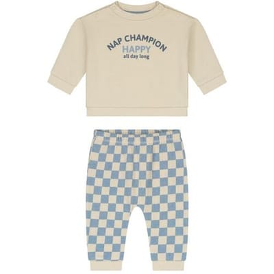 Prénatal newborn kledingset blokjes Light Water Blue 50 unisex