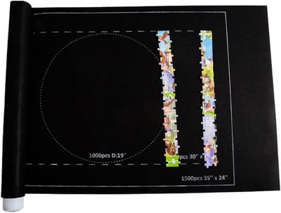 Puzzelmat - Puzzelbord Opbergmat - Puzzels Maken - Opblaasbare Buis - Tot 1500 Stukjes - Grijs