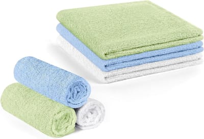 Set van 6 Bamboe Gezichtsdoekjes, 30 x 30 cm, Ultra Zacht en Herbruikbaar Flanel voor Make-up Verwijdering en Babyverzorging, Ideaal voor Gevoelige Huid en Duurzaam Gebruik