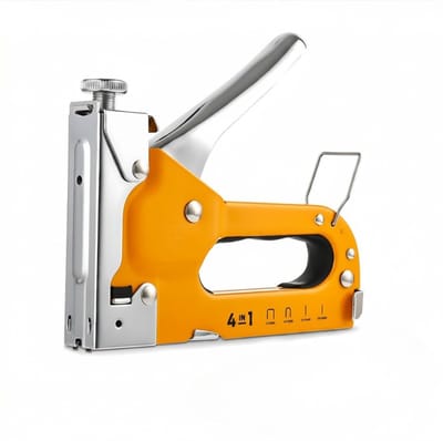 KAD® Nietpistool - Professionele Handtacker – Handmatig Nietpistool voor Hout en Stof - Oranje - 30cm x 25cm x 4cm