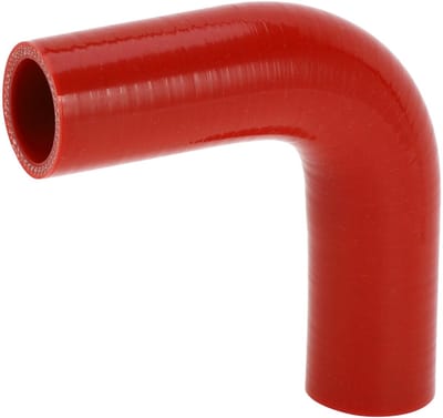 Dailygoods- Autosiliconenslang 90° - Rood - 32 mm Binnendiameter - 120 mm Lengte - Siliconenrubber - Hoge Temperatuur Bestendig - Koelslang