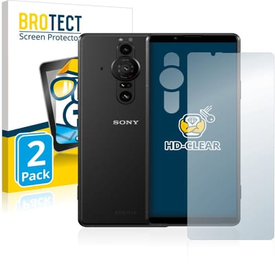 BROTECT - Screenprotector voor Sony Xperia Pro-I (Voor+Camera) - Folie Beschermfolie transparant 2 Stuks