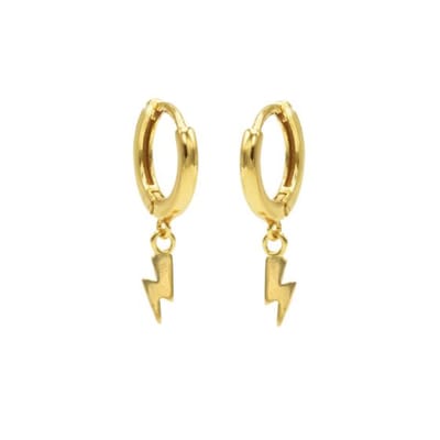 Karma hinged hoops symbool lightning gold M1957HIN