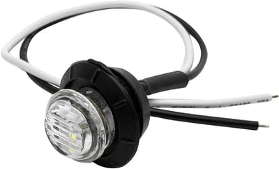 Ronde LED richtingaanwijzers voor vrachtwagens, 12V, 3 LED's, wit, zijmarkeringslicht en knipperlicht