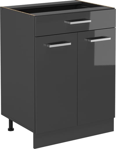 Vicco R-Line Keukenonderkast – 60 cm met lade, zonder werkblad Antraciet Hoogglans