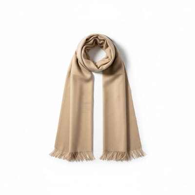 Luxe Alpaca wollen sjaal – Beige - 195x63 cm Handgeweven - Omslagdoek
