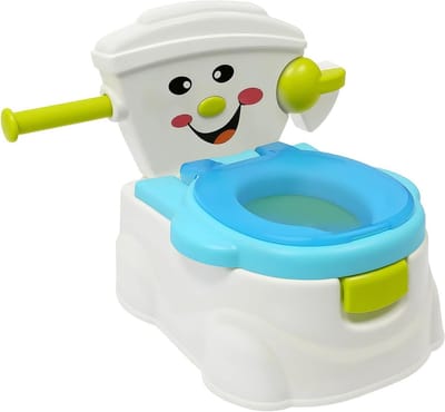Kinderpotje - Kindertoilet Zindelijkheidstrainer - Zindelijkheidstraining - Met Armleuningen - 36 x 30 x 42 cm - Blauw