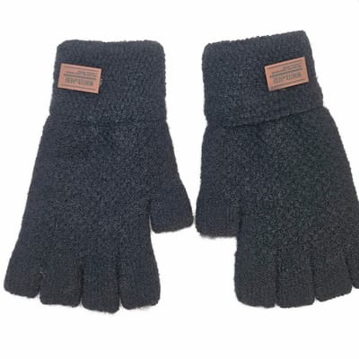 BamBella® Handschoenen winter vingerloos warme binnenkant zwart