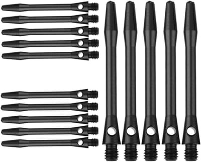 15 Stuks Metalen Dart Schachten 45 mm - Aluminium Dart Accessoires met Standaard 2BA Draad voor Zachte en Stalen Darts - Ideaal voor Dartliefhebbers