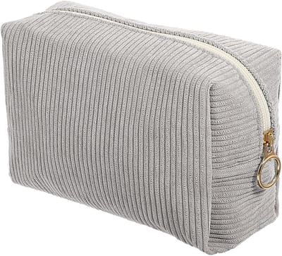 Kleine Make-up Tas voor Vrouwen, Reis Cosmetica Organizer met Rits, Grote Capaciteit en Multifunctioneel Ontwerp voor Reisaccessoires (Grijs)