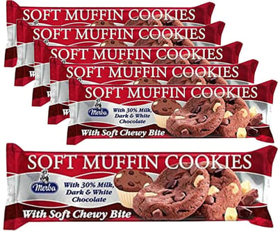 6 Verpakkingen Merba Soft Muffin Cookies á 175 gram - Voordeelverpakking Snoepgoed