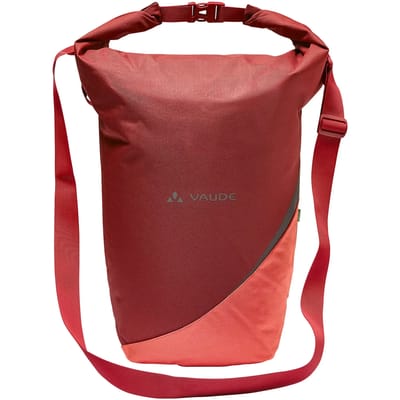 VAUDE fietsenzak schoudertas met laptopvak Road Master Urban Double Bike Bag Dark Cherry donkerrood
