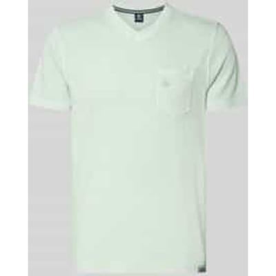 LERROS T-shirt met sportieve V-hals van puur katoen , Maat: XXXL , Kleur: BAY GREEN , 100% katoen