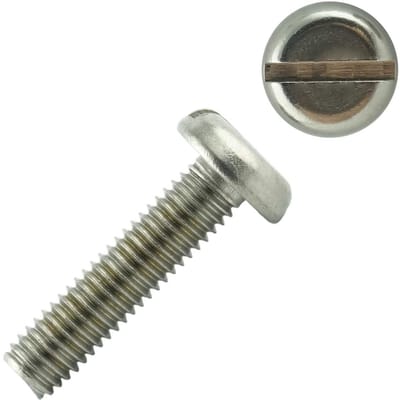 M3 x 5 mm Platte Kop Schroeven met Sleufslot - 50 Stuks - Roestvrij Staal A2 (V2A)