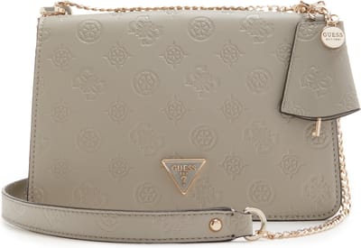 GUESS Schoudertas Jena Convertible Xbody Flap Taupe Logo