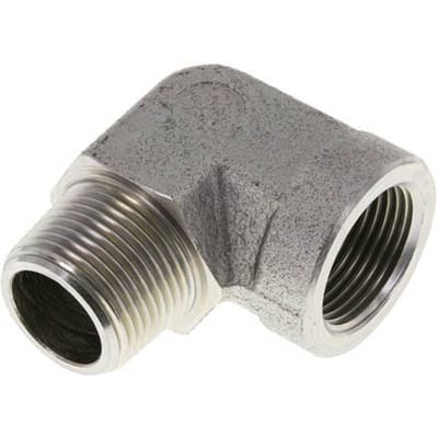 1'' NPT x 1'' NPT M/F Verzinkt Stalen L-Fitting 90graden 140 Bar - Hydrauliek - FL2E-MF-EZ-100N