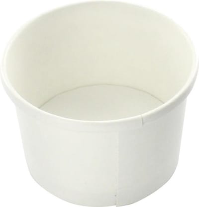 500x Soepkom, Karton, 250ml, wit - Soep salade beker festival warme dranken maaltijd carnaval