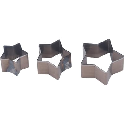 3 Pièces Matrices de Perforation en Cuir Forme Étoile Coupe Nette Acier Allié Moule de Coupe pour Cuir pour Artisanat DIY gray