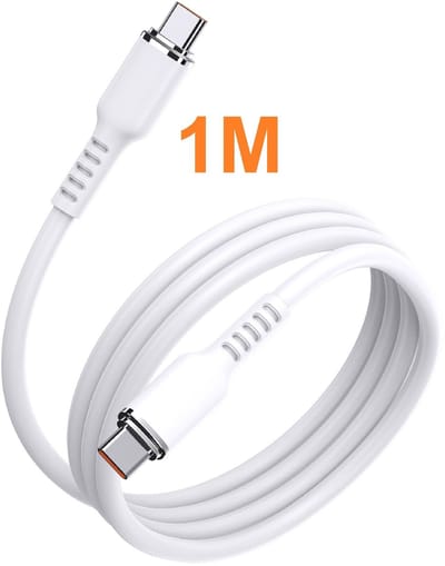 Ntech USB C Kabel 1m – usb c naar usb c 60W kabel geschikt voor Apple CarPlay, Powerbanks, Auto Accessories /Samsung A56/ A36/A26/S25 Ultra/S25 FE/A17/A16/ Tab A11 Plus / S24 Ultra / S24 FE / iPhone 17 / 17 Pro / 15 / 15 Pro / 16 / 16 Pro Max