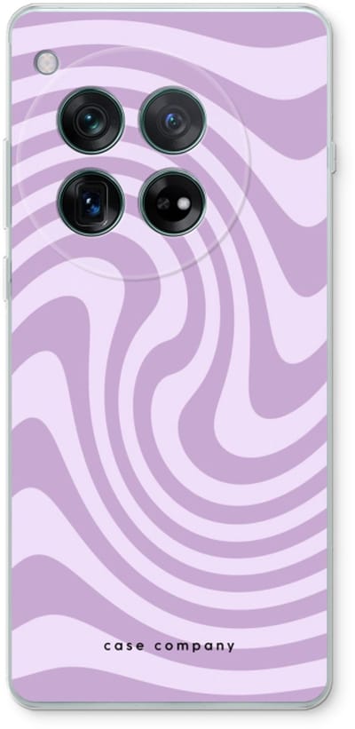 Case Company® - Hoesje geschikt voor OnePlus 12r hoesje - Swirl Paars - Soft Cover Telefoonhoesje - Bescherming aan alle Kanten en Schermrand