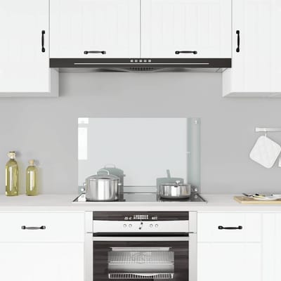 vidaXL - Spatscherm - keuken - 80x50 - cm - gehard - glas - transparant