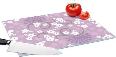 Glazen Snijplank - 39x28 - Bloemen - Patronen - Sakura - Snijplanken Glas