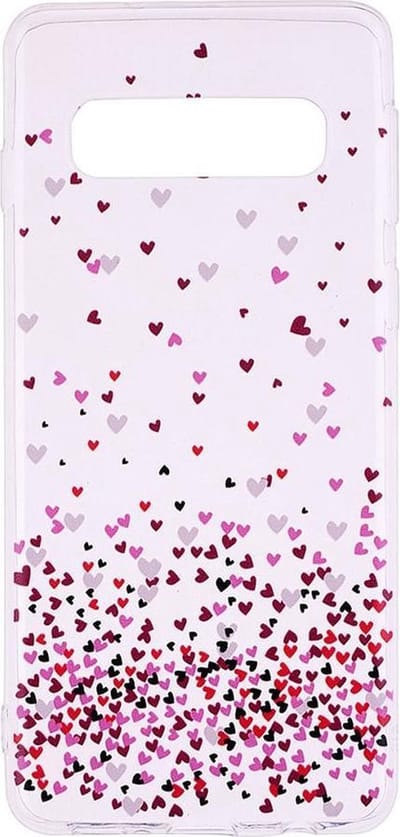 Shop4 - Geschikt voor Samsung Galaxy S10e Hoesje - Zachte Back Case Hartjes Paars