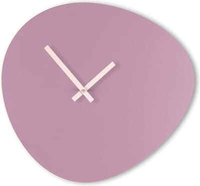 KLOQ - Wandklok 'Pebble' Lavendel Grijs & Witte wijzers